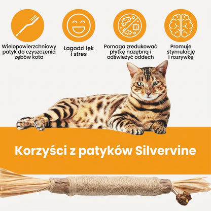 Naturalne Patyczki Dentystyczne dla Kotów - SilverPure™