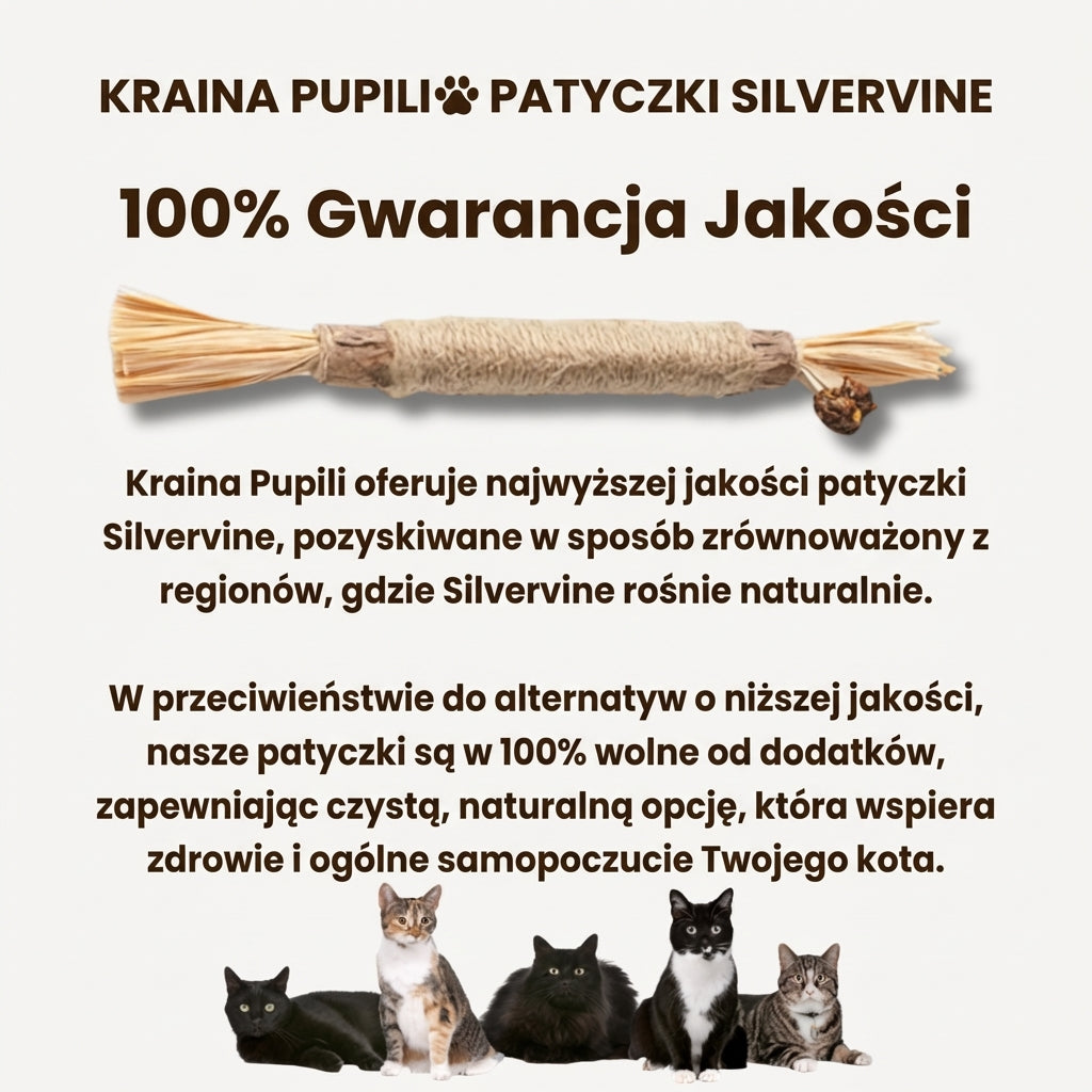 Naturalne Patyczki Dentystyczne dla Kotów - SilverPure™