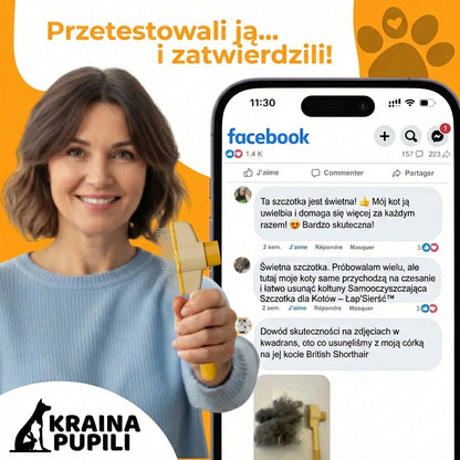 Samooczyszczająca Szczotka dla Kotów - Łap'Sierść™
