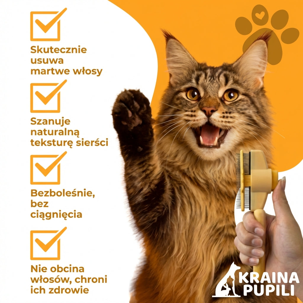 Samooczyszczająca Szczotka dla Kotów - Łap'Sierść™
